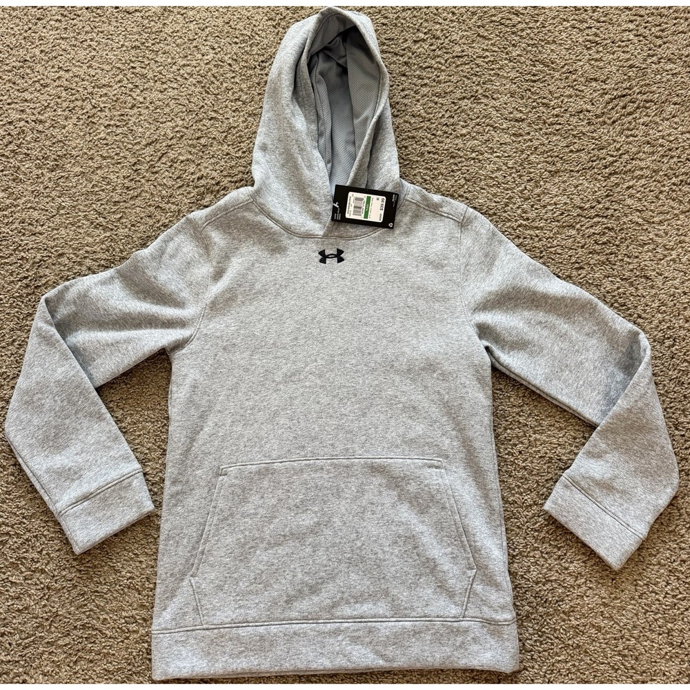 Under Armour Youth Hustle Fleece Hoodies Gray Large Boys NEW